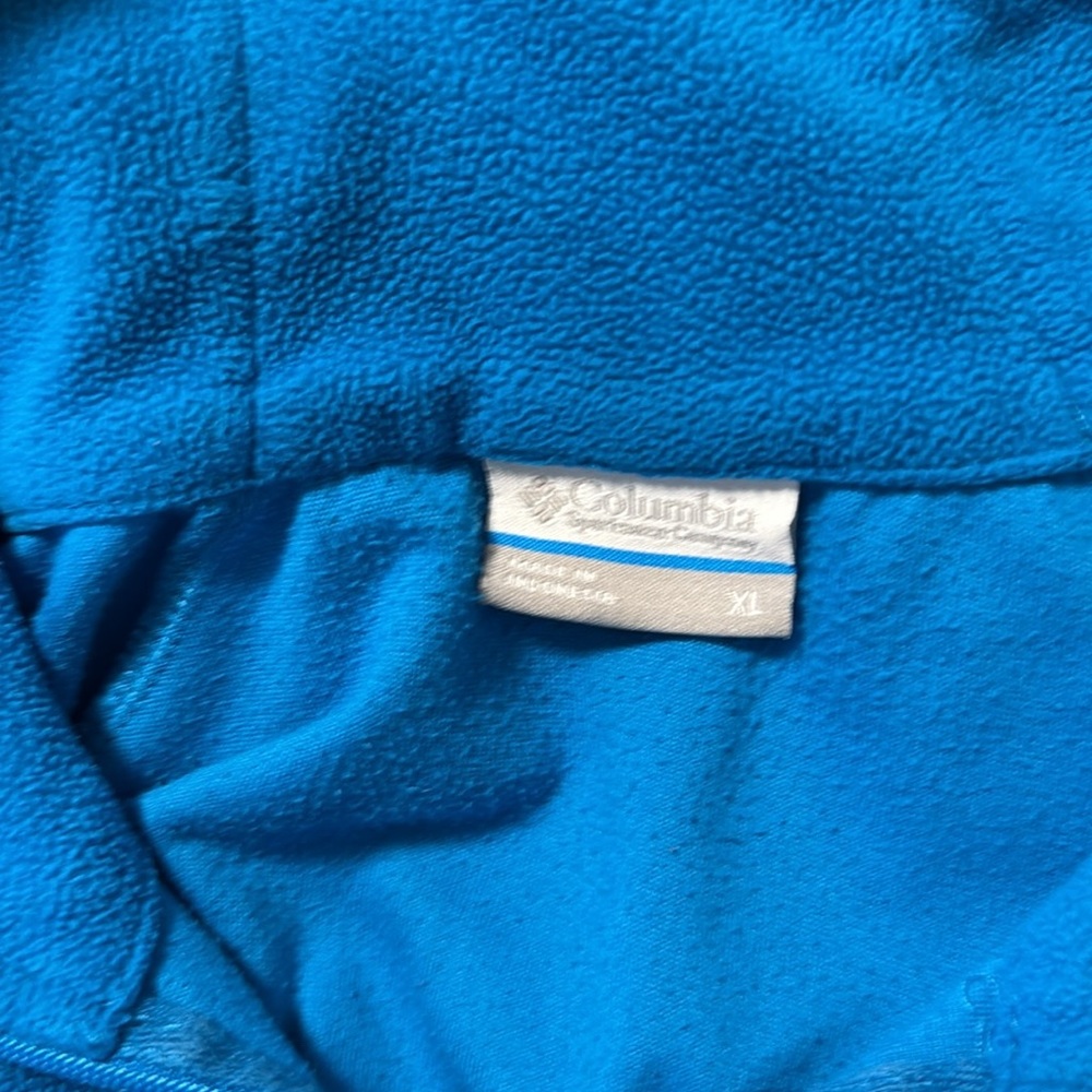 COLUMBIA Caribbean Blue Fleece Pull Over XL - Picture 6 of 7